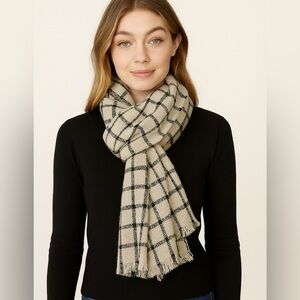 🧣Black and White Midi Pencil Scarf for Casual Occasions